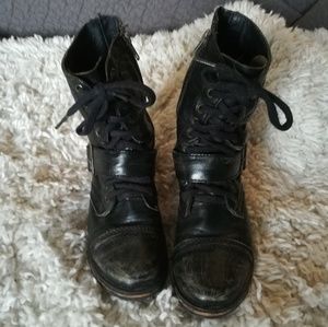 Steve Madden distressed black boots